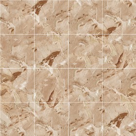 Textures   -   ARCHITECTURE   -   TILES INTERIOR   -   Marble tiles   -   Cream  - Breccia aurora marble tile texture seamless 14269 (seamless)