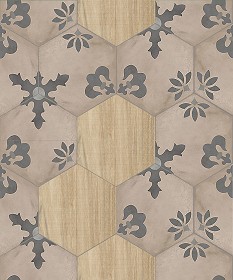 Textures   -   ARCHITECTURE   -   TILES INTERIOR   -  Hexagonal mixed - Hexagonal tile texture seamless 17119