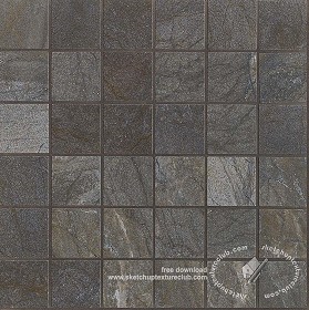 Textures   -   ARCHITECTURE   -   TILES INTERIOR   -   Marble tiles   -   coordinated themes  - Mosaic black raw marble cm 33x33 texture seamless 18135 (seamless)