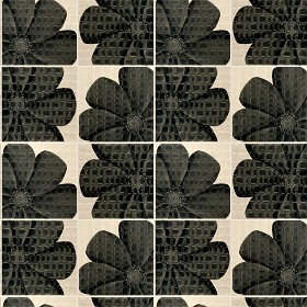 Textures   -   ARCHITECTURE   -   TILES INTERIOR   -   Mosaico   -  Mixed format - Mosaico floreal tiles texture seamless 15554