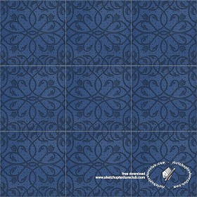 Textures   -   ARCHITECTURE   -   TILES INTERIOR   -   Ornate tiles   -  Mixed patterns - Ceramic ornate tile texture seamless 20248
