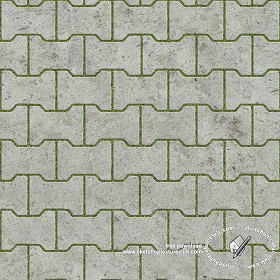 Textures   -   ARCHITECTURE   -   PAVING OUTDOOR   -   Parks Paving  - Concrete block park paving texture seamless 18683 (seamless)