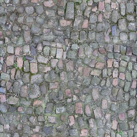 Textures   -   ARCHITECTURE   -   ROADS   -   Paving streets   -  Damaged cobble - Damaged street paving cobblestone texture seamless 07463