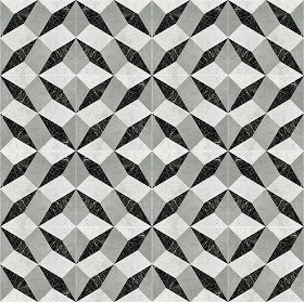 Textures   -   ARCHITECTURE   -   TILES INTERIOR   -   Marble tiles   -  White - Illusion black white marble floor tile texture seamless 14822