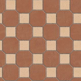 Textures   -   ARCHITECTURE   -   PAVING OUTDOOR   -   Terracotta   -  Blocks mixed - Paving cotto mixed size texture seamless 06587
