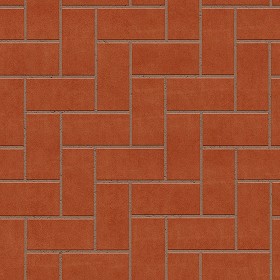 Textures   -   ARCHITECTURE   -   PAVING OUTDOOR   -   Terracotta   -  Herringbone - Cotto paving herringbone outdoor texture seamless 06747