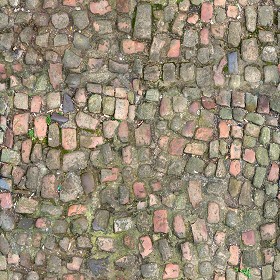 Textures   -   ARCHITECTURE   -   ROADS   -   Paving streets   -  Damaged cobble - Damaged street paving cobblestone texture seamless 07464