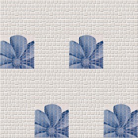 Textures   -   ARCHITECTURE   -   TILES INTERIOR   -   Mosaico   -  Mixed format - Mosaico floreal tiles texture seamless 15556