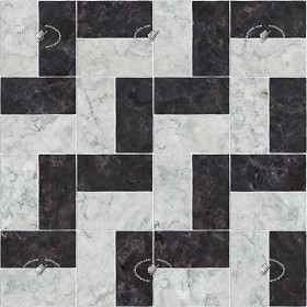 Textures   -   ARCHITECTURE   -   TILES INTERIOR   -   Marble tiles   -  Marble geometric patterns - Black and white marble tile texture seamless 21139