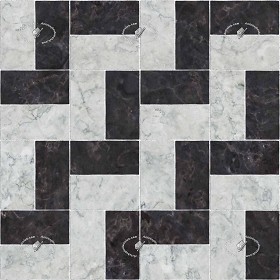 Textures   -   ARCHITECTURE   -   TILES INTERIOR   -   Marble tiles   -   Marble geometric patterns  - Black and white marble tile texture seamless 21139 (seamless)