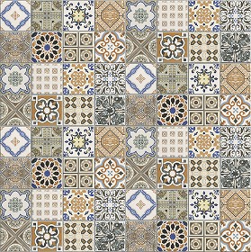 Textures   -   ARCHITECTURE   -   TILES INTERIOR   -   Ornate tiles   -   Patchwork  - Patchwork tile texture seamless 16610 (seamless)