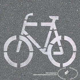 Textures   -   ARCHITECTURE   -   ROADS   -  Roads Markings - Road markings bike path 18759