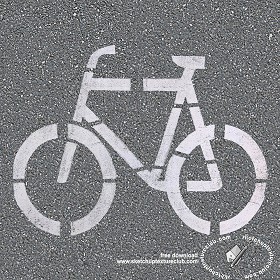 Textures   -   ARCHITECTURE   -   ROADS   -   Roads Markings  - Road markings bike path 18759