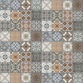 Textures   -   ARCHITECTURE   -   TILES INTERIOR   -   Ornate tiles   -  Patchwork - Patchwork tile texture seamless 16611