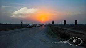 Textures   -   BACKGROUNDS &amp; LANDSCAPES   -   SUNRISES &amp; SUNSETS  - Sunrise background with provincial road 17715