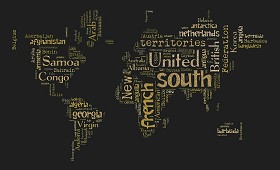 Textures   -   ARCHITECTURE   -   DECORATIVE PANELS   -   World maps   -   Chalkboard maps  - Chalkboard interior decorative world map 03114