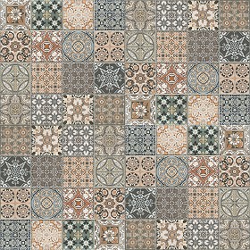 Textures   -   ARCHITECTURE   -   TILES INTERIOR   -   Ornate tiles   -  Patchwork - Patchwork tile texture seamless 16612