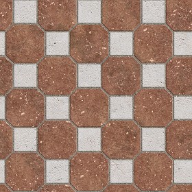 Textures   -   ARCHITECTURE   -   PAVING OUTDOOR   -   Terracotta   -  Blocks mixed - Paving cotto mixed size texture seamless 06591