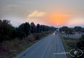 Textures   -   BACKGROUNDS &amp; LANDSCAPES   -  SUNRISES &amp; SUNSETS - Sunrise background with provincial road 17716