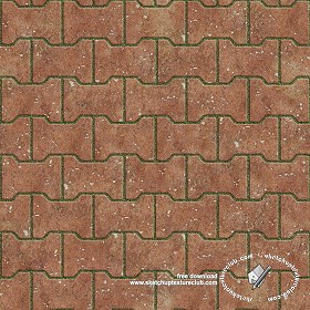 Textures   -   ARCHITECTURE   -   PAVING OUTDOOR   -  Parks Paving - Terracotta block park paving texture seamless 18687