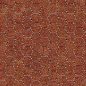 Textures   -   ARCHITECTURE   -   TILES INTERIOR   -   Terracotta tiles  - Tuscany hexagonal terracotta tile texture seamless 16035 (seamless)