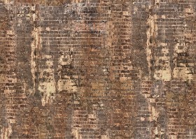 Textures   -   ARCHITECTURE   -   BRICKS   -   Damaged bricks  - Damaged bricks texture seamless 00127 (seamless)