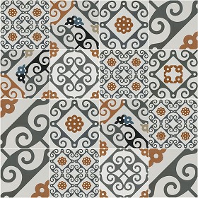 Textures   -   ARCHITECTURE   -   TILES INTERIOR   -   Ornate tiles   -   Patchwork  - Patchwork tile texture seamless 16613 (seamless)