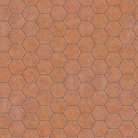 Textures   -   ARCHITECTURE   -   TILES INTERIOR   -  Terracotta tiles - Tuscany hexagonal terracotta tile texture seamless 16036