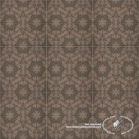 Textures   -   ARCHITECTURE   -   TILES INTERIOR   -   Ornate tiles   -   Mixed patterns  - Ceramic ornate tile texture seamless 20254 (seamless)