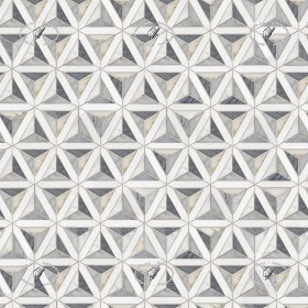 Textures   -   ARCHITECTURE   -   TILES INTERIOR   -   Marble tiles   -  Marble geometric patterns - Geometric pattern white marble floor tile texture seamless 21143