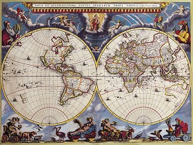 Textures   -   ARCHITECTURE   -   DECORATIVE PANELS   -   World maps   -  Vintage maps - Interior decoration vintage map 03241