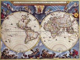 Textures   -   ARCHITECTURE   -   DECORATIVE PANELS   -   World maps   -  Vintage maps - Interior decoration vintage map 03241