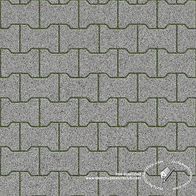 Textures   -   ARCHITECTURE   -   PAVING OUTDOOR   -   Parks Paving  - Stone block park paving texture seamless 18689 (seamless)