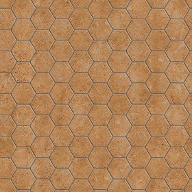 Textures   -   ARCHITECTURE   -   TILES INTERIOR   -  Terracotta tiles - Tuscany hexagonal terracotta tile texture seamless 16037