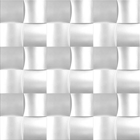 Textures   -   ARCHITECTURE   -   DECORATIVE PANELS   -   3D Wall panels   -  White panels - White interior 3D wall panel texture seamless 02954