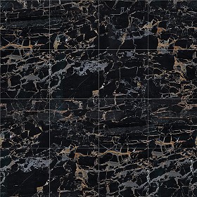 Textures   -   ARCHITECTURE   -   TILES INTERIOR   -   Marble tiles   -   Black  - Portoro black marble tile texture seamless 14138 (seamless)