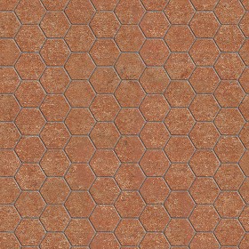 Textures   -   ARCHITECTURE   -   TILES INTERIOR   -  Terracotta tiles - Tuscany hexagonal terracotta tile texture seamless 16038