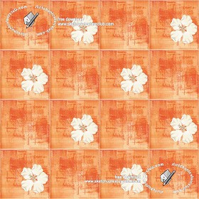 Textures   -   ARCHITECTURE   -   TILES INTERIOR   -   Ornate tiles   -   Floral tiles  - Ceramic floral tiles texture seamless 19190 (seamless)