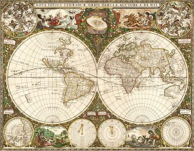 Textures   -   ARCHITECTURE   -   DECORATIVE PANELS   -   World maps   -  Vintage maps - Interior decoration vintage map 03243