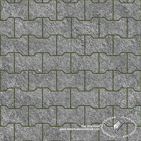 Textures   -   ARCHITECTURE   -   PAVING OUTDOOR   -   Parks Paving  - Stone block park paving texture seamless 18691 (seamless)