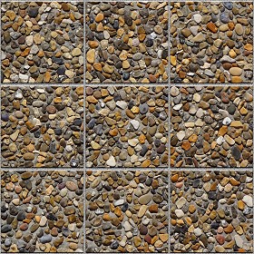 Textures   -   ARCHITECTURE   -   PAVING OUTDOOR   -  Washed gravel - Washed gravel paving outdoor texture seamless 17879