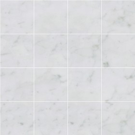 Textures   -   ARCHITECTURE   -   TILES INTERIOR   -   Marble tiles   -  White - Carrara veined marble floor tile texture seamless 14831