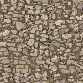 Textures   -   ARCHITECTURE   -   ROADS   -   Paving streets   -   Damaged cobble  - Damaged street paving cobblestone texture seamless 07472 (seamless)