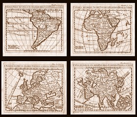 Textures   -   ARCHITECTURE   -   DECORATIVE PANELS   -   World maps   -  Vintage maps - Interior decoration vintage map 03244