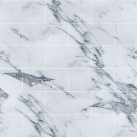 Textures   -   ARCHITECTURE   -   TILES INTERIOR   -   Marble tiles   -  White - Carrara veined marble floor tile texture seamless 14832
