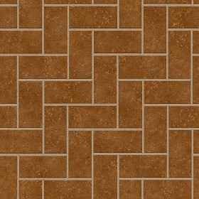 Textures   -   ARCHITECTURE   -   PAVING OUTDOOR   -   Terracotta   -  Herringbone - Cotto paving herringbone outdoor texture seamless 06756