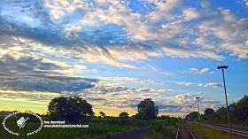 Textures   -   BACKGROUNDS &amp; LANDSCAPES   -   RAILROADS  - Railroad with sky background 20797