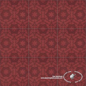 Textures   -   ARCHITECTURE   -   TILES INTERIOR   -   Ornate tiles   -  Mixed patterns - Ceramic ornate tile texture seamless 20259