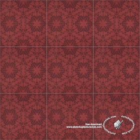 Textures   -   ARCHITECTURE   -   TILES INTERIOR   -   Ornate tiles   -   Mixed patterns  - Ceramic ornate tile texture seamless 20259 (seamless)