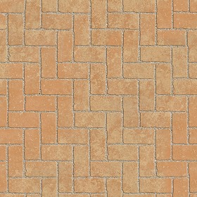 Textures   -   ARCHITECTURE   -   PAVING OUTDOOR   -   Terracotta   -  Herringbone - Cotto paving herringbone outdoor texture seamless 06757